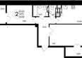 Парковые кварталы, этап 2: Планировка 2-комн 60,82 - 62 м²