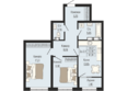 Федерация, дом 5: Планировка 2-комн 67,91 м²