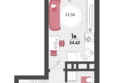 Родные просторы, литера 20: Планировка 1-комн 24,62 м²