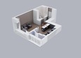 Наследие: Планировка 1-комн 35,83 м²