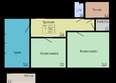 на ул Никольской: Планировка 2-комн 61,7 м²