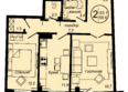 Александровский парк: Планировка 2-комн 68,6 м²
