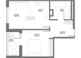 Клубный дом «Проявление»: Планировка 1-комн 45,4 м²