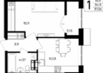 Семисчастье: Планировка 1-комн 37,26 м²