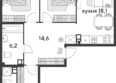 Парк Победы 2, литера 31: Планировка 3-комн 92,7 м²