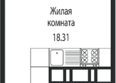 Гарантия на Обрывной, лит 1 б/с 5,6: Планировка Студия 22,32 м²