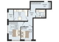 Федерация, дом 4: Планировка 2-комн 64,26 м²