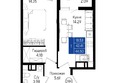 Приморье: Планировка 1-комн 44,49, 44,59 м²