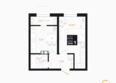 ТВИН ПАРК: Планировка 1-комн 35,8 м²