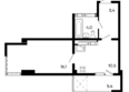 Поэма: Планировка Студия 41,3 - 41,6 м²
