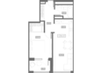 Клубный дом «Проявление»: Планировка 1-комн 46,57 м²