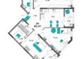 Мойнако Ривьера, 3 очередь: Планировка 3-комн 85,47 м²