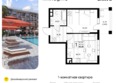 Кипарис, литер 8: Планировка 1-комн 36,4 м²