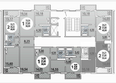 Горгиппия, литера 10: Типовой план этажа 2 подъезд