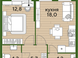 Продается 1-комнатная квартира ЖК DOGMA PARK (Догма парк), литера 20, 45 м², 6068160 рублей