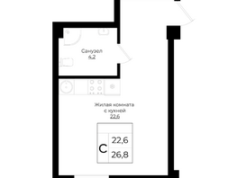 Продается Студия ЖК Клубный квартал Европа 6, литера 5, 26.8  м², 5766824 рублей