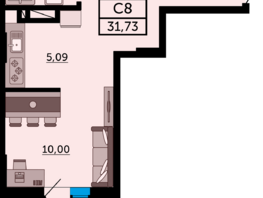 Продается Студия ЖК Город у реки, литер 12, 31.43  м², 4337340 рублей