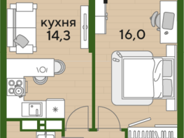 Продается 1-комнатная квартира ЖК DOGMA PARK (Догма парк), литера 17, 40.5 м², 6925500 рублей
