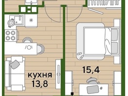 Продается 1-комнатная квартира ЖК DOGMA PARK (Догма парк), литера 15, 39.5 м², 6758450 рублей