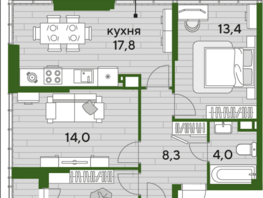 Продается 3-комнатная квартира ЖК DOGMA PARK (Догма парк), литера 20, 72.1 м², 10064007 рублей