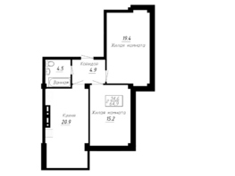 Продается 2-комнатная квартира ЖК Речной Бриз, 64.9  м², 7100000 рублей