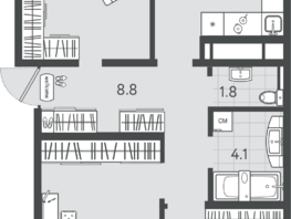 Продается 3-комнатная квартира ЖК Все Свои ВИП, литер 7, 85  м&sup2;, 18020000 рублей