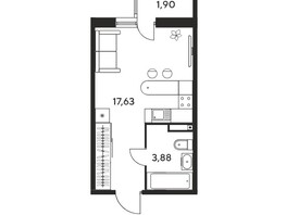 Продается Студия ЖК Малина Парк, дом 2, 23.31  м², 3460000 рублей