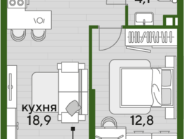 Продается 1-комнатная квартира ЖК DOGMA PARK (Догма парк), литера 18, 39.6 м², 6403320 рублей