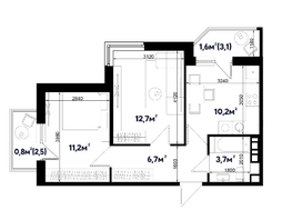 Продается 2-комнатная квартира ЖК Sport Village (Спорт деревня), 2.1, 46.9  м², 8260200 рублей