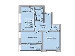 Продается 3-комнатная квартира ЖК Луна, 71.7  м², 7868261 рублей