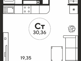 Продается Студия ЖК Гринсайд, 5.1-5.5, 30.18  м², 4470000 рублей