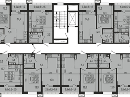 Продается 1-комнатная квартира ЖК Звезды, литер 9, 42.5 м², 5232000 рублей