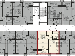 Продается 1-комнатная квартира ЖК Звезды, литер 9, 40.4 м², 4646000 рублей