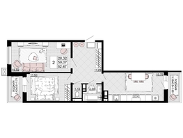 Продается 2-комнатная квартира ЖК Дружба, 1, 62.47  м&sup2;, 7371460 рублей