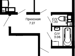 Продается 2-комнатная квартира ЖК Долина, литер 3, 59.5  м&sup2;, 7735000 рублей