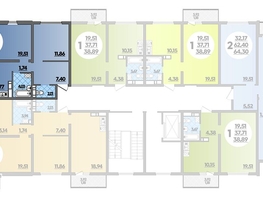 Продается 2-комнатная квартира ЖК Предгорье ЛАГО-НАКИ, литера 2, 60.62  м², 6546999 рублей