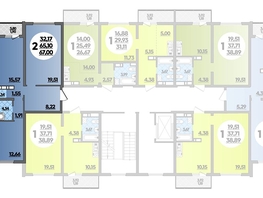 Продается 2-комнатная квартира ЖК Предгорье ЛАГО-НАКИ, литера 2, 67  м², 6968000 рублей