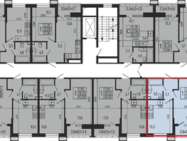 Продается 1-комнатная квартира ЖК Звезды, литер 9, 40.9  м², 4948000 рублей