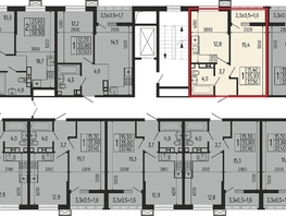 Продается 1-комнатная квартира ЖК Звезды, литер 12, 37.5  м², 4818000 рублей