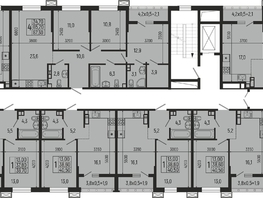 Продается 1-комнатная квартира ЖК Звезды, литер 12, 48.5  м², 9215000 рублей