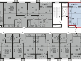 Продается 1-комнатная квартира ЖК Звезды, литер 12, 43.2  м², 5833000 рублей