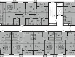 Продается 2-комнатная квартира ЖК Звезды, литер 12, 65  м², 7833000 рублей