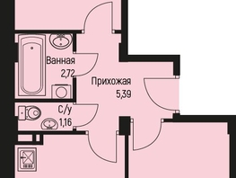 Продается 2-комнатная квартира ЖК Ритм, литер 2, 49.35  м², 6613000 рублей