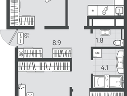 Продается 3-комнатная квартира ЖК Все Свои VIP, литера 7, 84.8  м², 15688000 рублей