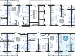 Продается 2-комнатная квартира ЖК Облака-3, дом 1, 58.9  м², 9948210 рублей