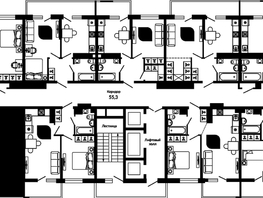 Продается 2-комнатная квартира ЖК Отражение, 2 очередь литера 3, 69  м², 9218400 рублей