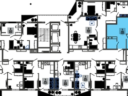 Продается 1-комнатная квартира ЖК Облака-3, дом 1, 44.8 м², 9746240 рублей