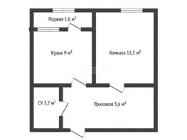 Продается 1-комнатная квартира ЖК Абрикосово, литера 4, 38.7  м², 4500000 рублей