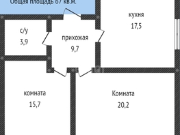 Продается 2-комнатная квартира Атлантическая ул, 67.8  м², 6300000 рублей