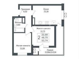 Продается 2-комнатная квартира Западный Обход ул, 48.71  м², 5500000 рублей